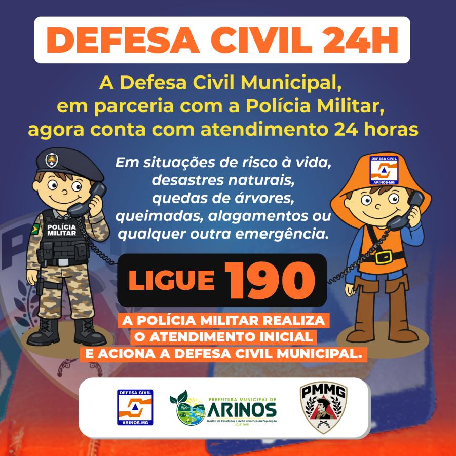 Defesa Civil Municipal 24 horas